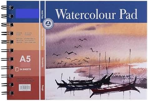 Kreative Kraft A5 Size Water Color Drawing Book with 24 Sheets, Spiral ...