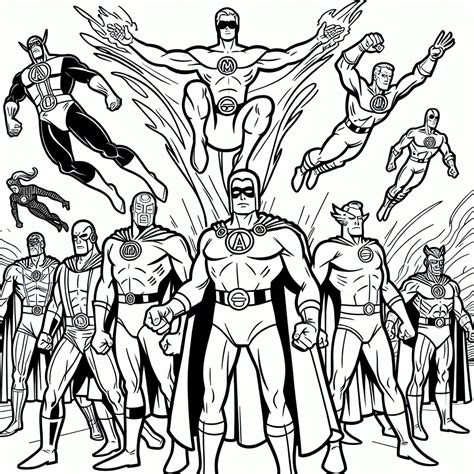 Superheroes Colouring Sheets