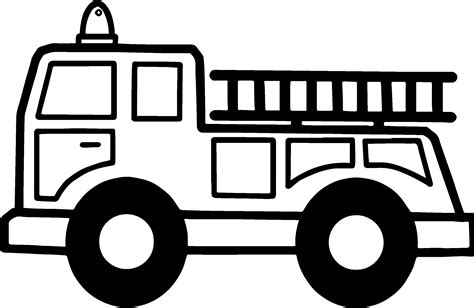 Printable Fire Truck Coloring Pages