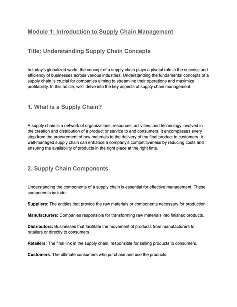 Module 4 Supply Chain Management 的图像结果