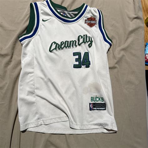 Nike Milwaukee Bucks Cream City jersey #NBA... | Depop