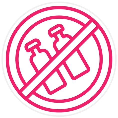 Vector design no plastic bottles icon style | Premium Vector