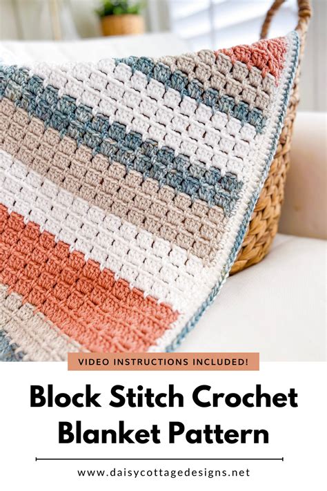 Image result for Crochet Block Stitch Blanket Pattern