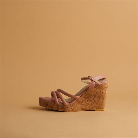 Buy Eridani Solid Peach Sky Wedges Online