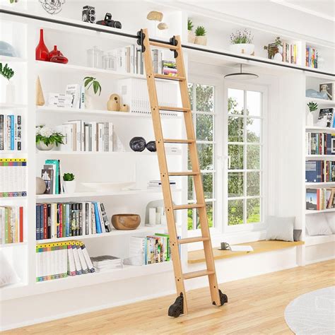 Image result for Library Ladder with Rail