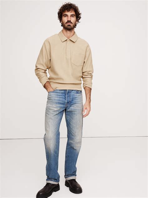 French Terry Rugby Sweatshirt | Banana Republic