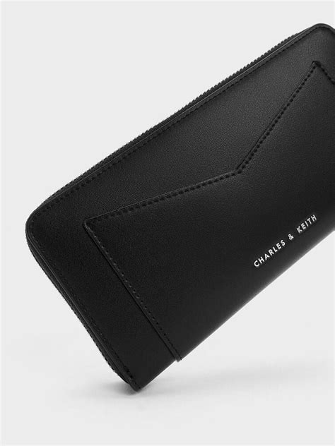 Noir Gaia Zip-Around Wallet - Noir - Wallets - CHARLES & KEITH IN