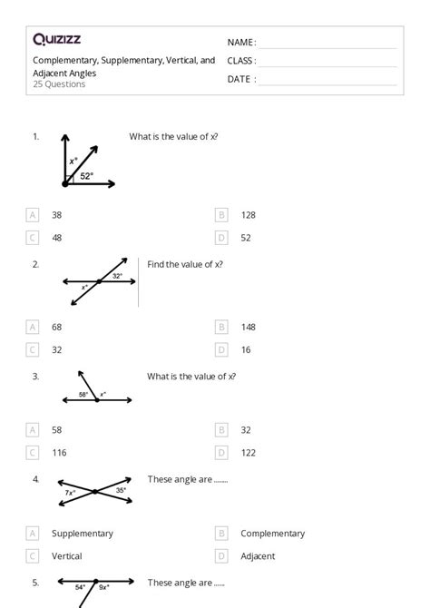 Image result for Adjacent Angles Worksheet