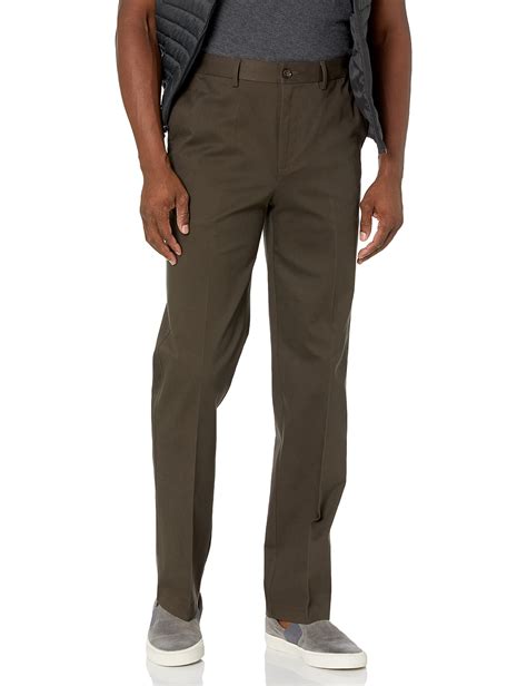 Savane Men's Flat Front Stretch Ultimate Performance Chino Pants with ...