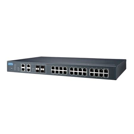 B+B Smartworx 24Ge+4G Combo Port L3 Managed Switch W/W EKI-9628G-4CI-AE ...