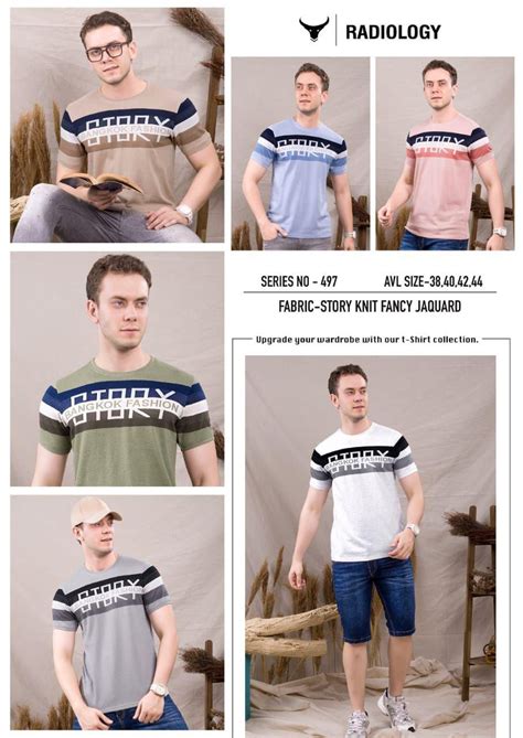 497 Radiology Jacquard Knit Mens Tshirts Wholesale – Kavya Style Plus