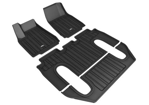 3D MAXpider ELITECT Car Floor Mat (BLACK) for TESLA MODEL X 6-SEAT 2016 ...