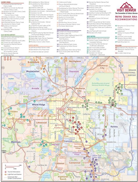Downtown Denver Street Map Denver Map ToursMaps.com