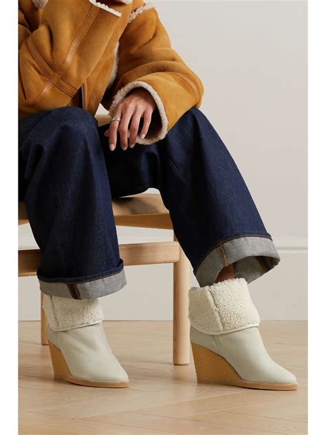 Isabel marant shearling boots discount