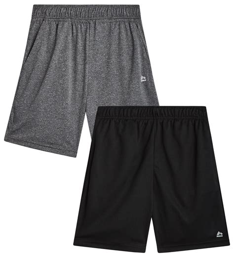 RBX Boys' Athletic Shorts - 2 Pack Performance Jersey Gym Shorts with ...