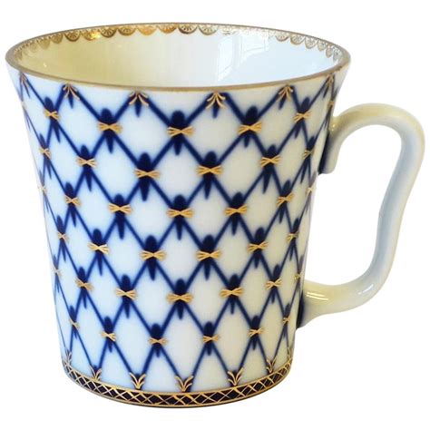 Russian Blue and Gold Coffee or Tea White Porcelain Cup at 1stDibs ...