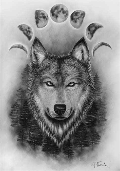 ArtStation - Wolf tattoo design