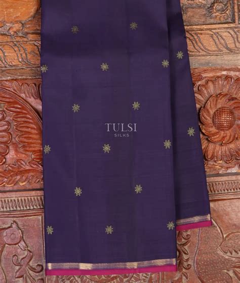 Buy Blue Kanjivaram Silk Saree T661245