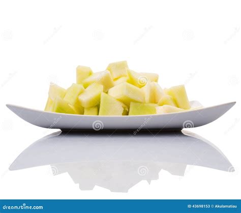 Bite Sized Honey Dew Fruit X Stock Image - Image of rectangular ...