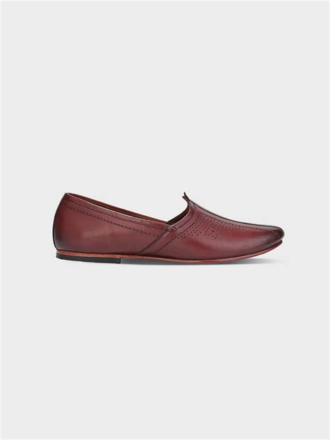 Men's Tan Leather Handmade Ethnic Juti – One8 Select