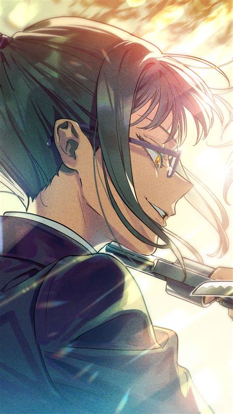 Toji Fushiguro Maki Zenin HD, Green Eyes, Black Hair, School Uniform ...