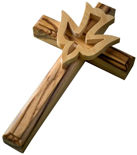 Buy Earthwood Olive Wood Wall Cross with Dove Online at Low Prices in ...