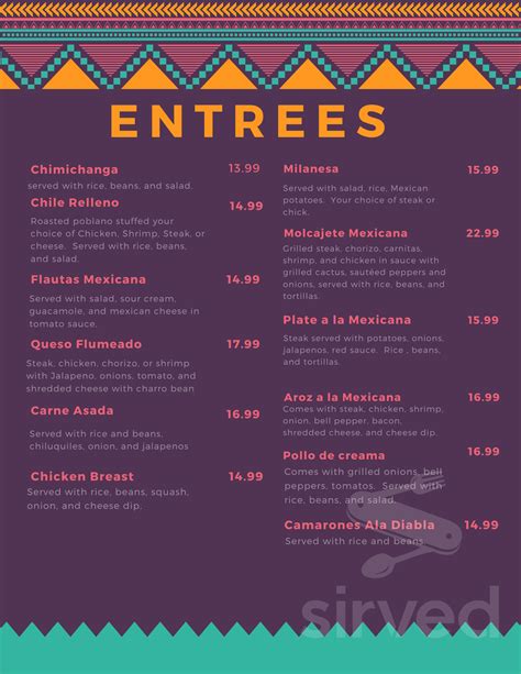 Taqueria LA Mexicana menu in DeRidder, Louisiana, USA