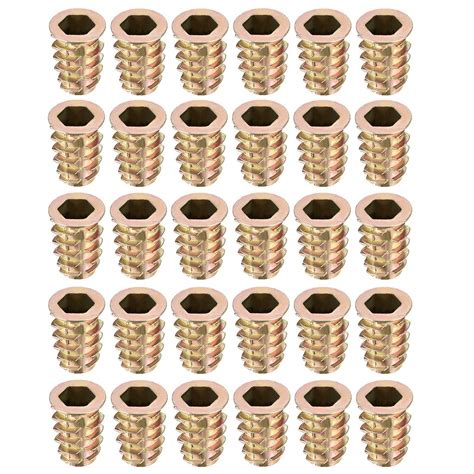 uxcell Furniture Threaded Insert Nuts Zinc Alloy M8 Internal Threads ...