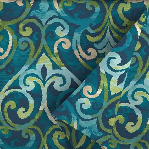 Style Selections 54-in W Salito Marine Paisley Outdoor Fabric (By-the ...