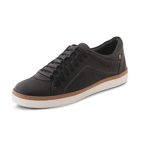 Buy Men Black Casual Leather Sneakers shoes | Ezok – Ezok Shoes