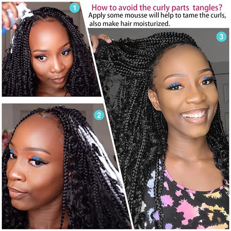 Buy 18inch Goddess Box Braids Crochet Boho Goddess Box Braids Curly ...