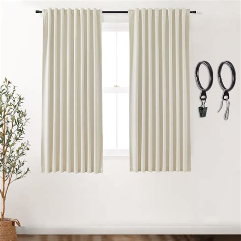 Amazon.com: SHINELAND 63 Inch Curtains Drapes 63 Inches Long 2 Panel ...