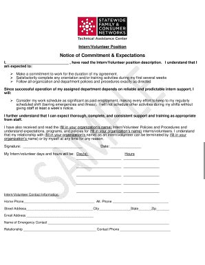 Fillable Online fotmnyc Notice of Commitment Expectations - fotmnycorg ...