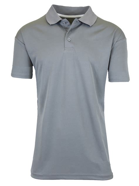 Wholesale Men's Dry Fit Polo Shirts in Grey, Size XL - DollarDays
