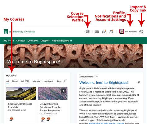 Brightspace – UVM Landing Page – UVM Knowledge Base