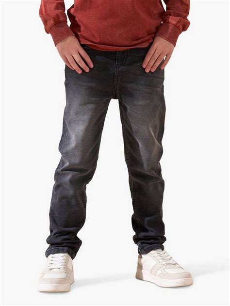 Angel & Rocket Kids' Mid-Rise Cotton Denim Jeans, Black