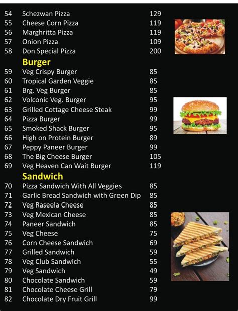 Menu at DON CAFE&RESTAURANT, Kareli