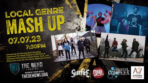 Live Music Local Genre Mash Up Show - The Bend Theater | West Bend, WI