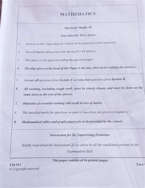 ICSE Class 10th Maths Question Paper 2026: Download PDF with Solutions