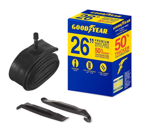 Goodyear 26" x 1.9"-2.3" Heavy Duty Bike Tube, Schrader Valve - Walmart.com