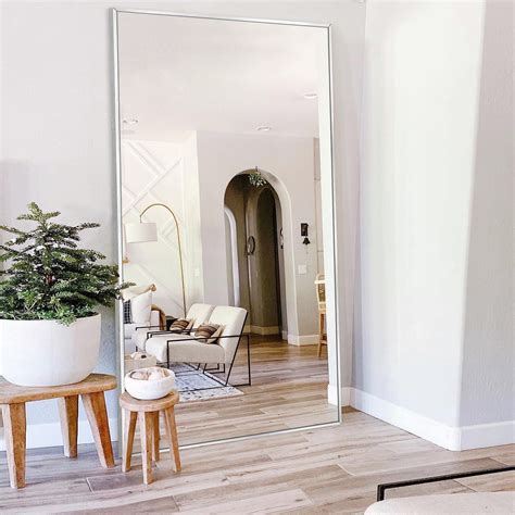 Latitude Run® Mallex Large Modern Full Length Aluminum Alloy Floor ...