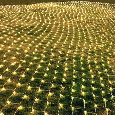 Christmas Net Lights. 9.8ft x 6.6ft 200 LED Mesh String Lights Plug in ...