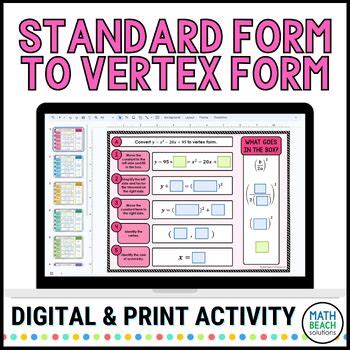 How to Do Standard Form to Vertex Form 的图像结果