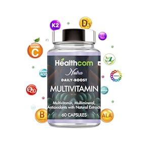 Healthcom Nutra Multivitamin & Minerals 60 Capsules | Essential Iron ...