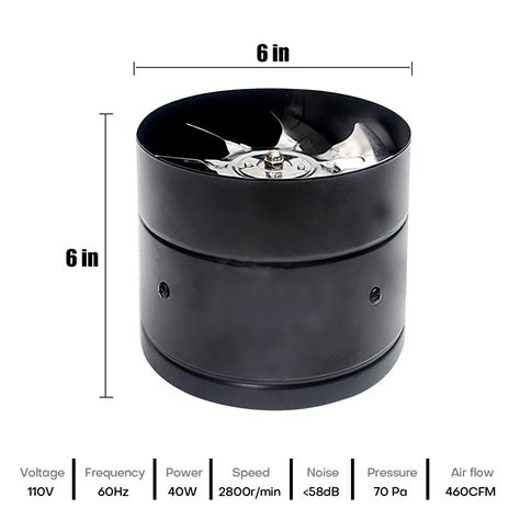Buy 6/7/8/10 Inch Booster Fan Inline Duct Vent Blower Exhaust Ducting ...