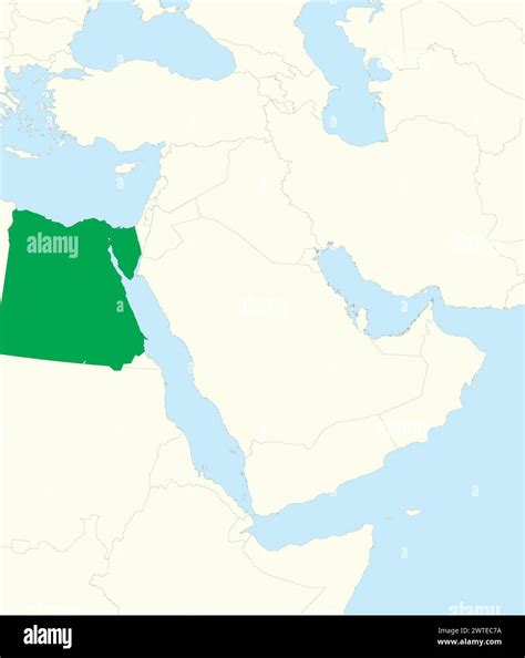 Green map of EGYPT inside beige map of the Middle East Stock Vector Image & Art - Alamy