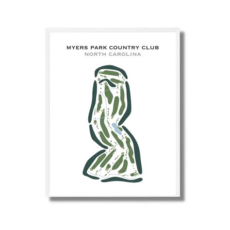 Myers Park Country Club, NC | Golf Course Map, Golf Map, Golfer Gift ...
