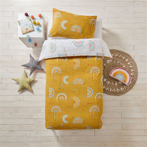 Mustard Little Furn Rainbow Tribe Double Childrens Bedding | Terrys