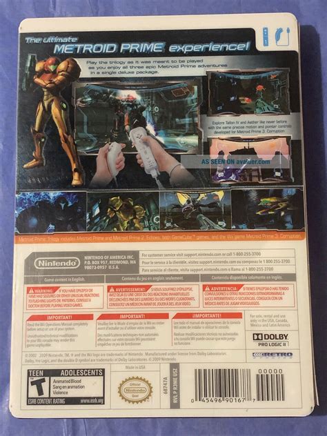 Complete Metroid Prime Trilogy: Collector ' S Edition Rare Nntendo Wii ...