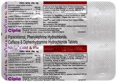 Nicip Cold Flu Tablet 10 - Uses, Side Effects, Dosage, Price | Truemeds